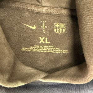 Travis Scott x Nike x FC Barcelona Spray Logo Hoodie Black Size XL (Pre-Owned) - Image 3