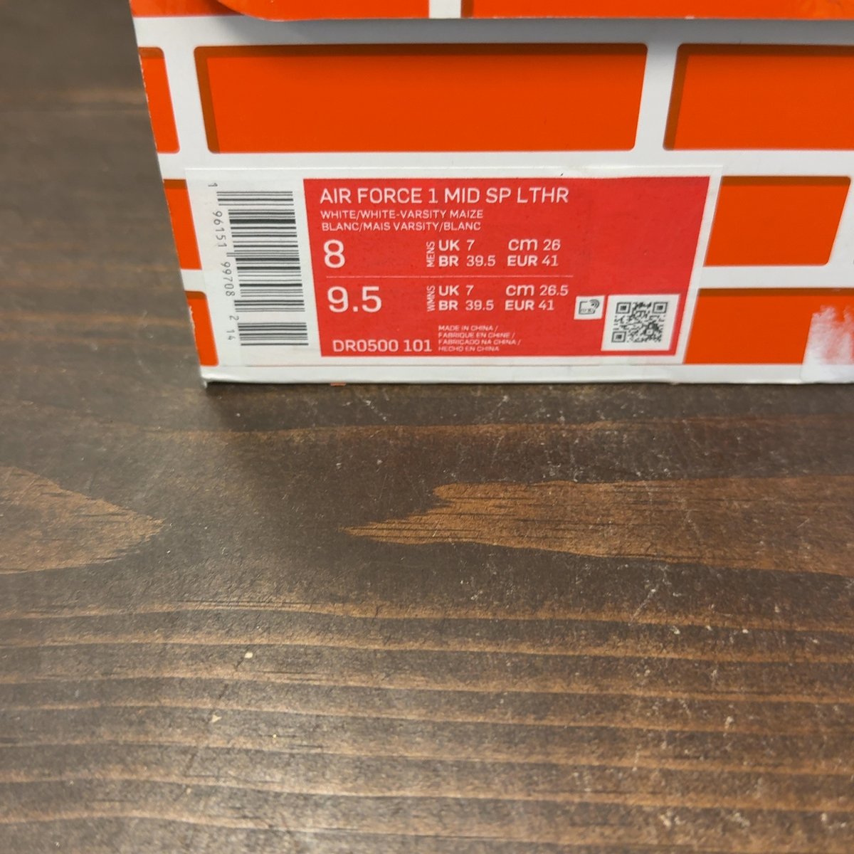 Nike Air Force 1 Mid SP Off-White Varsity Maize Size 8 (Pre-Owned) - aux