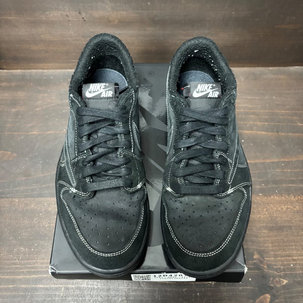 Jordan 1 Retro Low OG SP Travis Scott Black Phantom Size 10 (Pre-Owned) - side