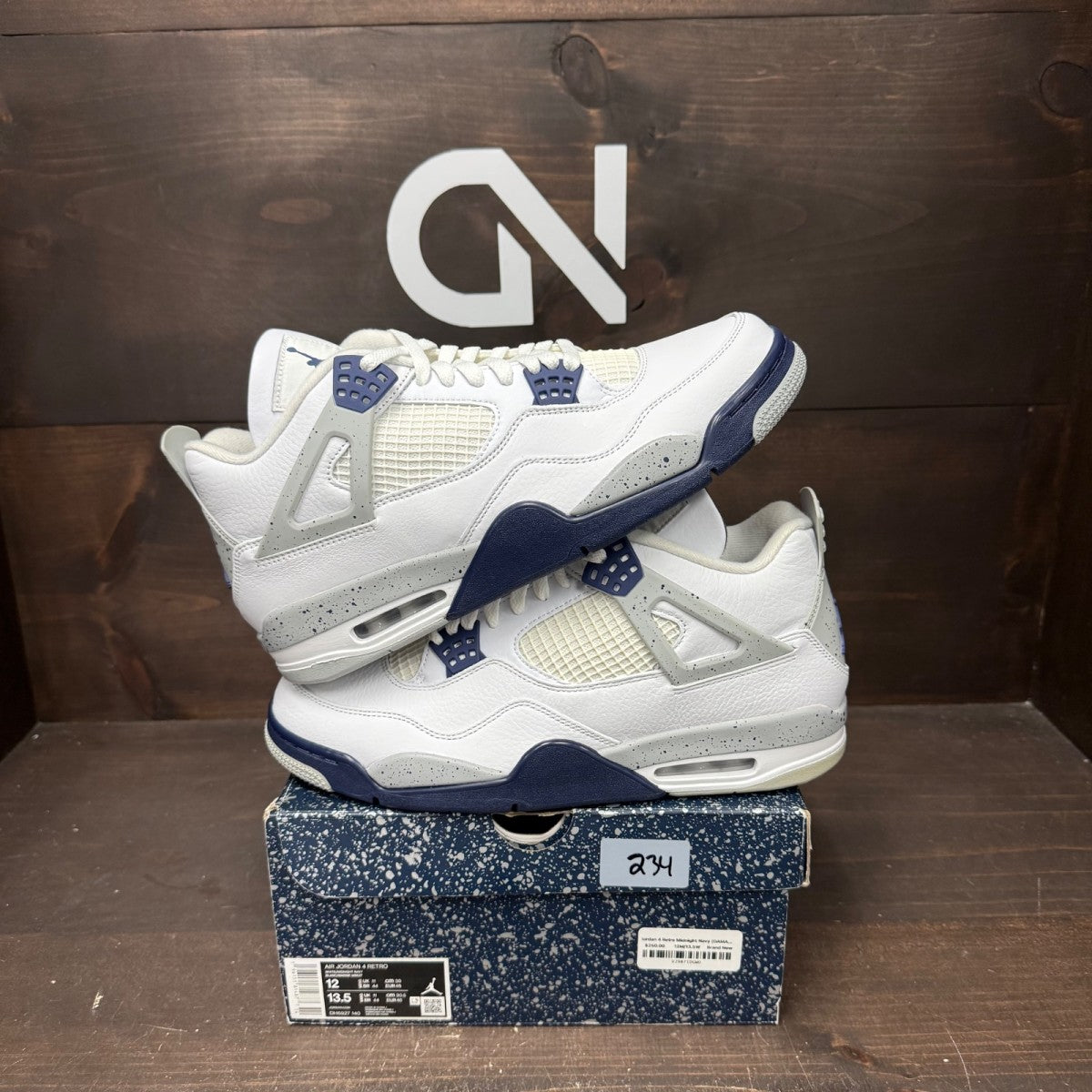 Jordan 4 Retro Midnight Navy - Image 1