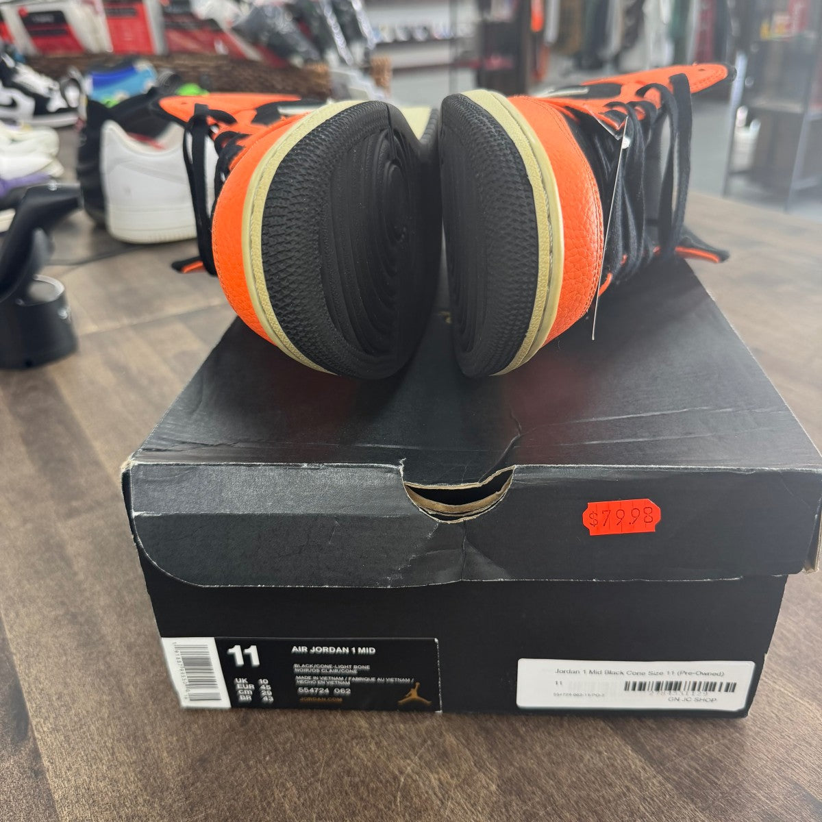 Jordan 1 Mid Black Cone - Image 6