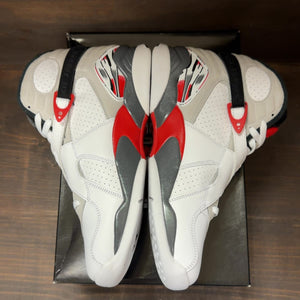 Jordan 8 Retro White True Red (2025) Size 11.5 (Pre-Owned) - aux