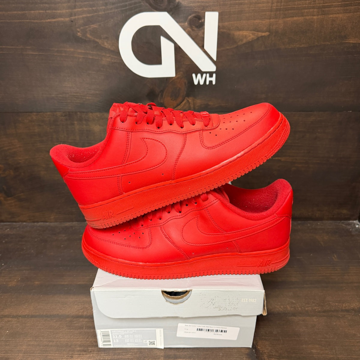 Nike Air Force 1 Low Triple Red - Image 1