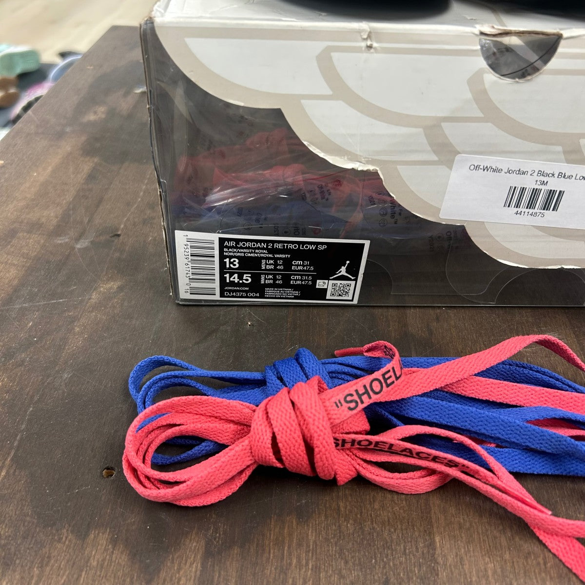 Jordan 2 Retro Low SP Off-White Black Blue - Image 6