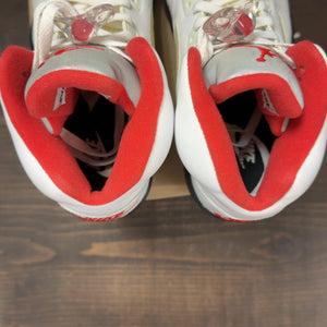 Jordan 5 Retro Fire Red Silver Tongue (2020) Size 9.5 (Pre-Owned) - aux