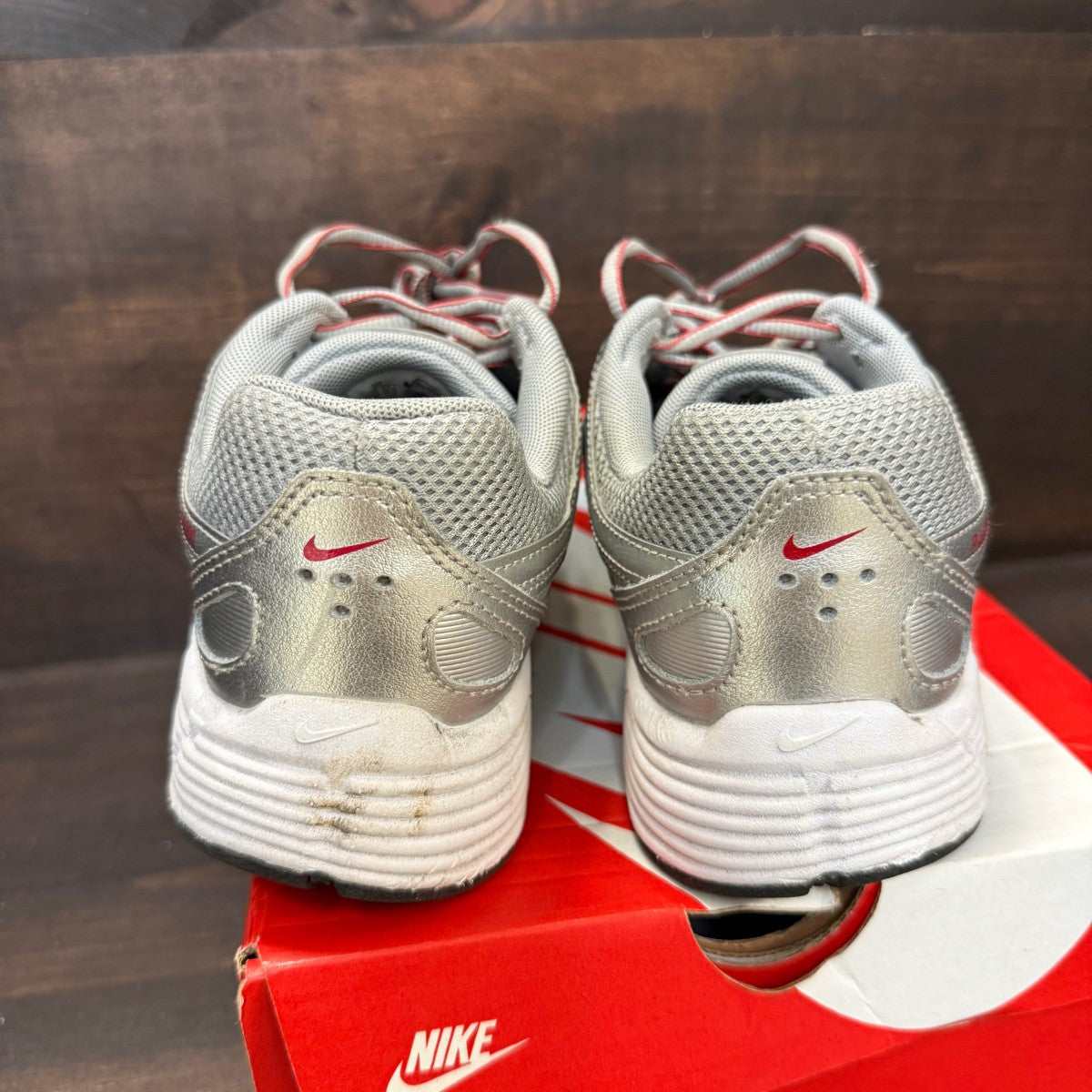 Nike P-6000 Metalic Silver Cool Red (GS) - Image 3