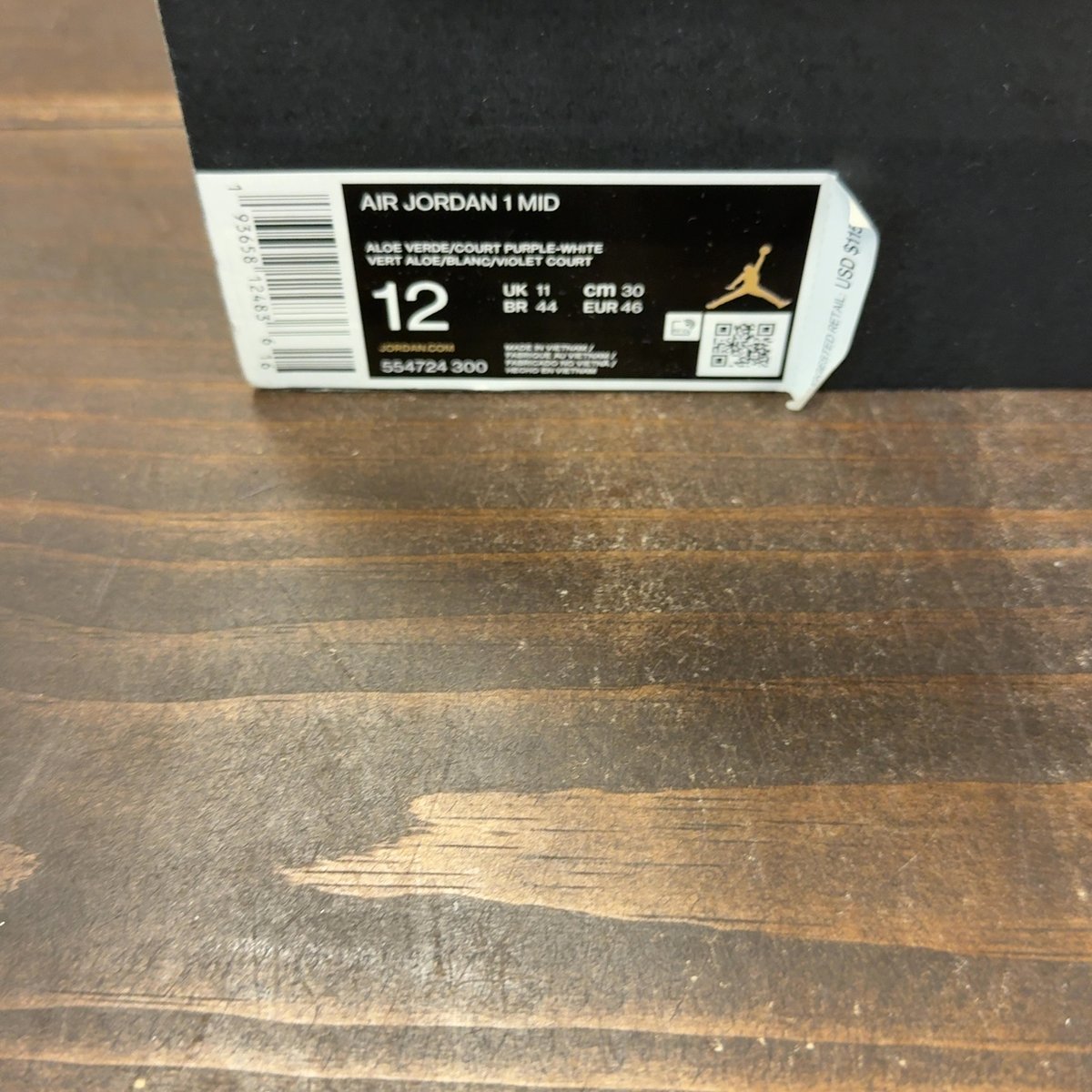 Jordan 1 Mid Incredible Hulk Size 12 (Pre-Owned) - aux