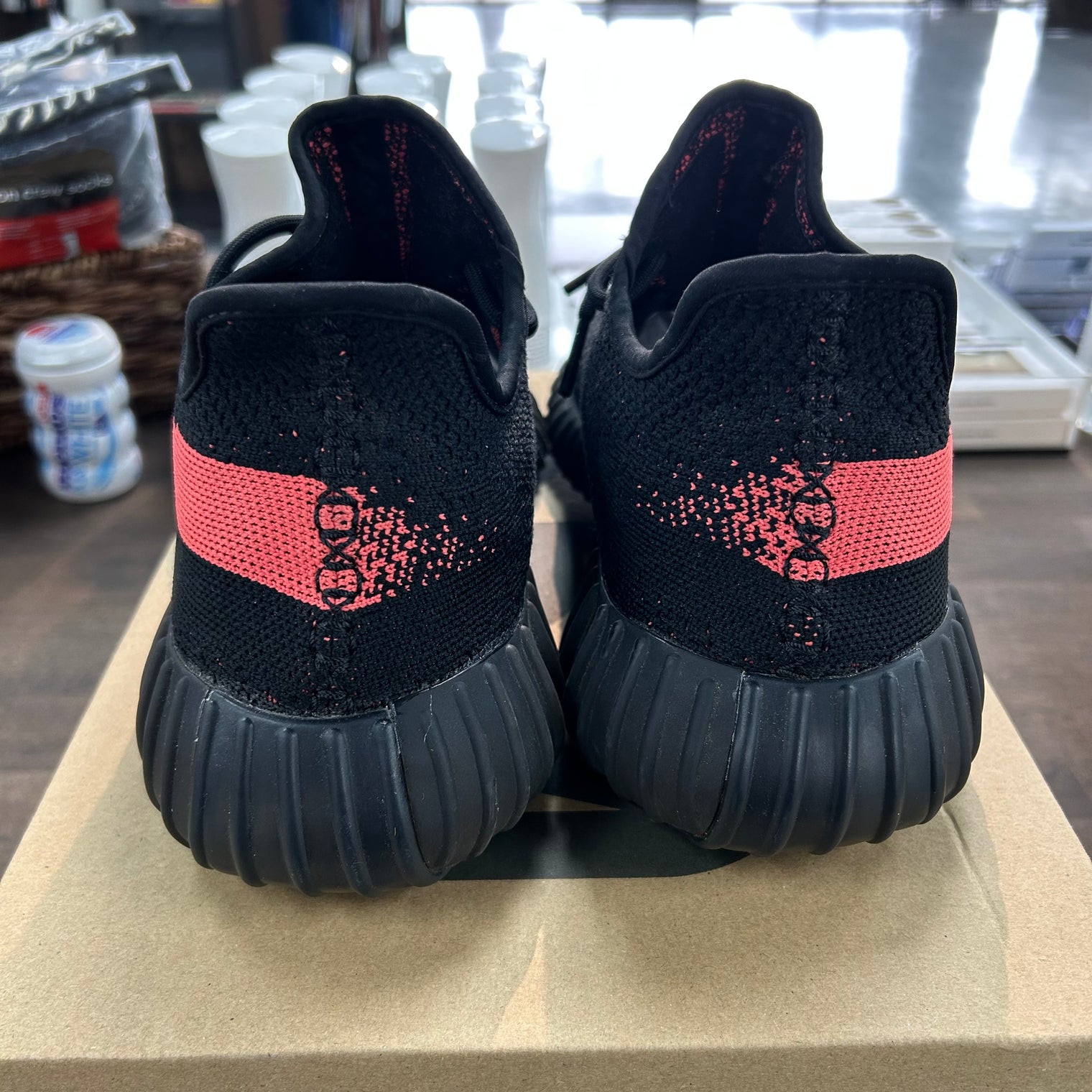 Core Red Stripe Yeezy 350 (USED)