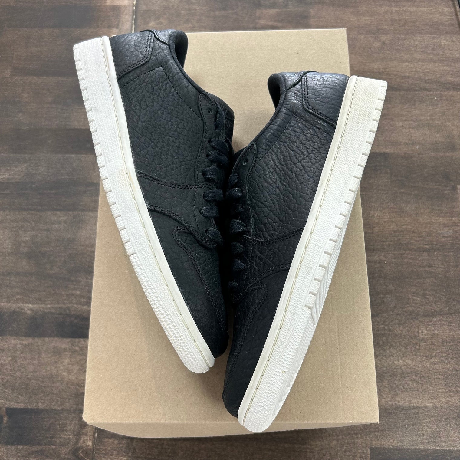 Swooshles Black Jordan 1 Retro Low (USED, No Box)