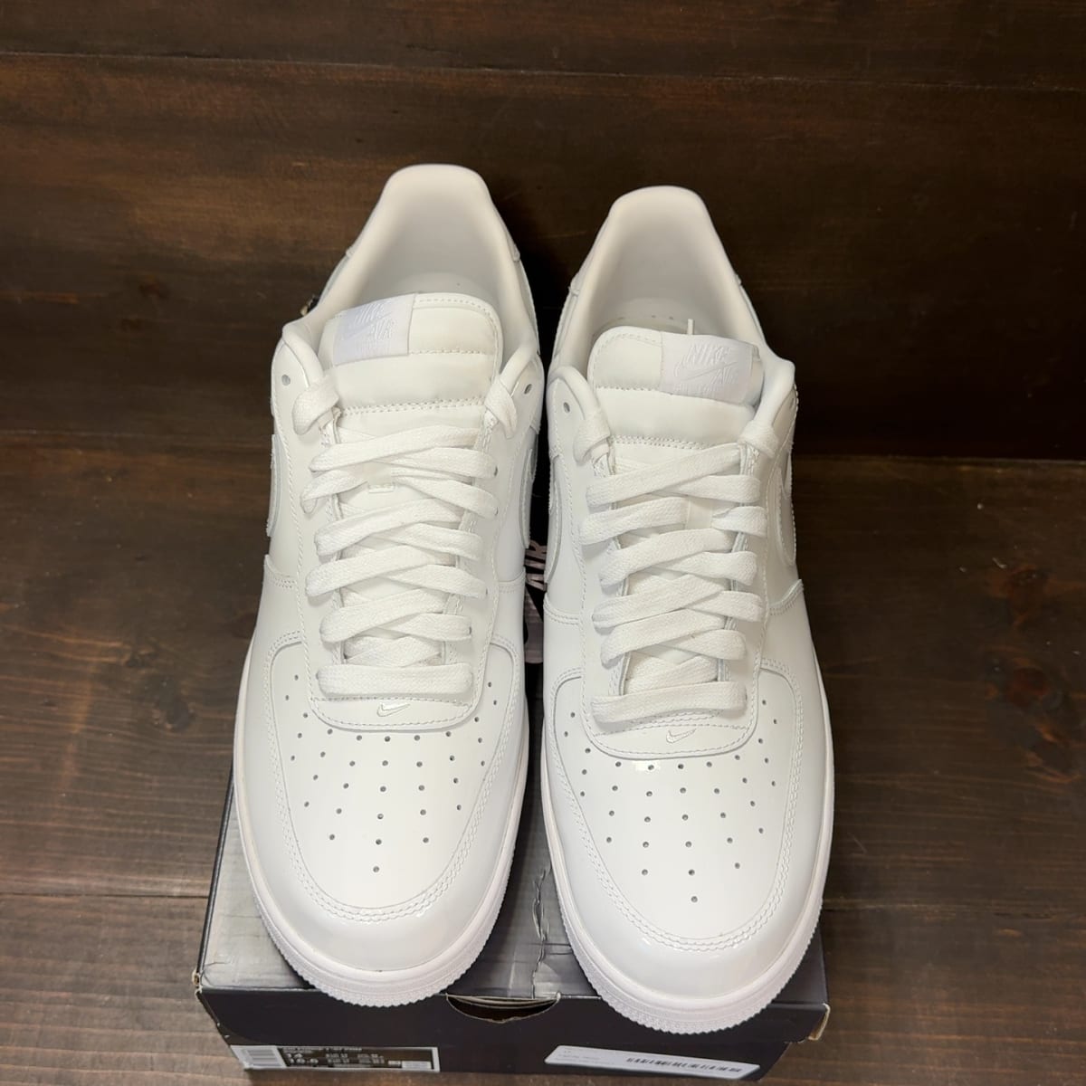Nike Air Force 1 Low '07 Premium White Patent Size 14 (Pre-Owned) - tag
