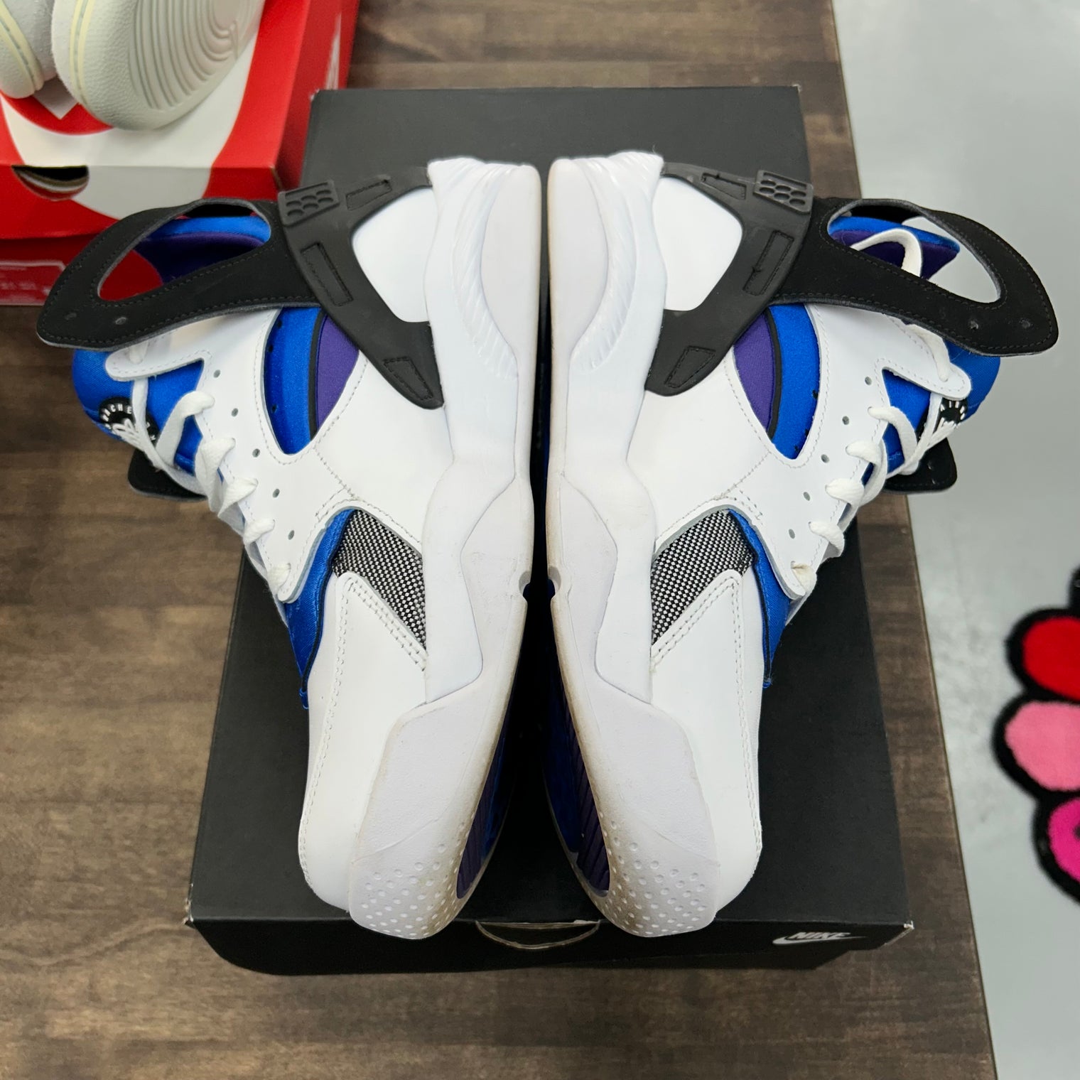 White Varsity Purple Air Flight Huarache OG (2023) (USED)