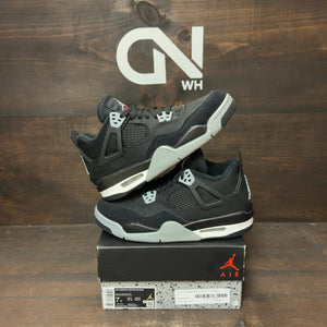 Jordan 4 Retro Black Canvas (GS) Size 7Y (Pre-Owned) - front