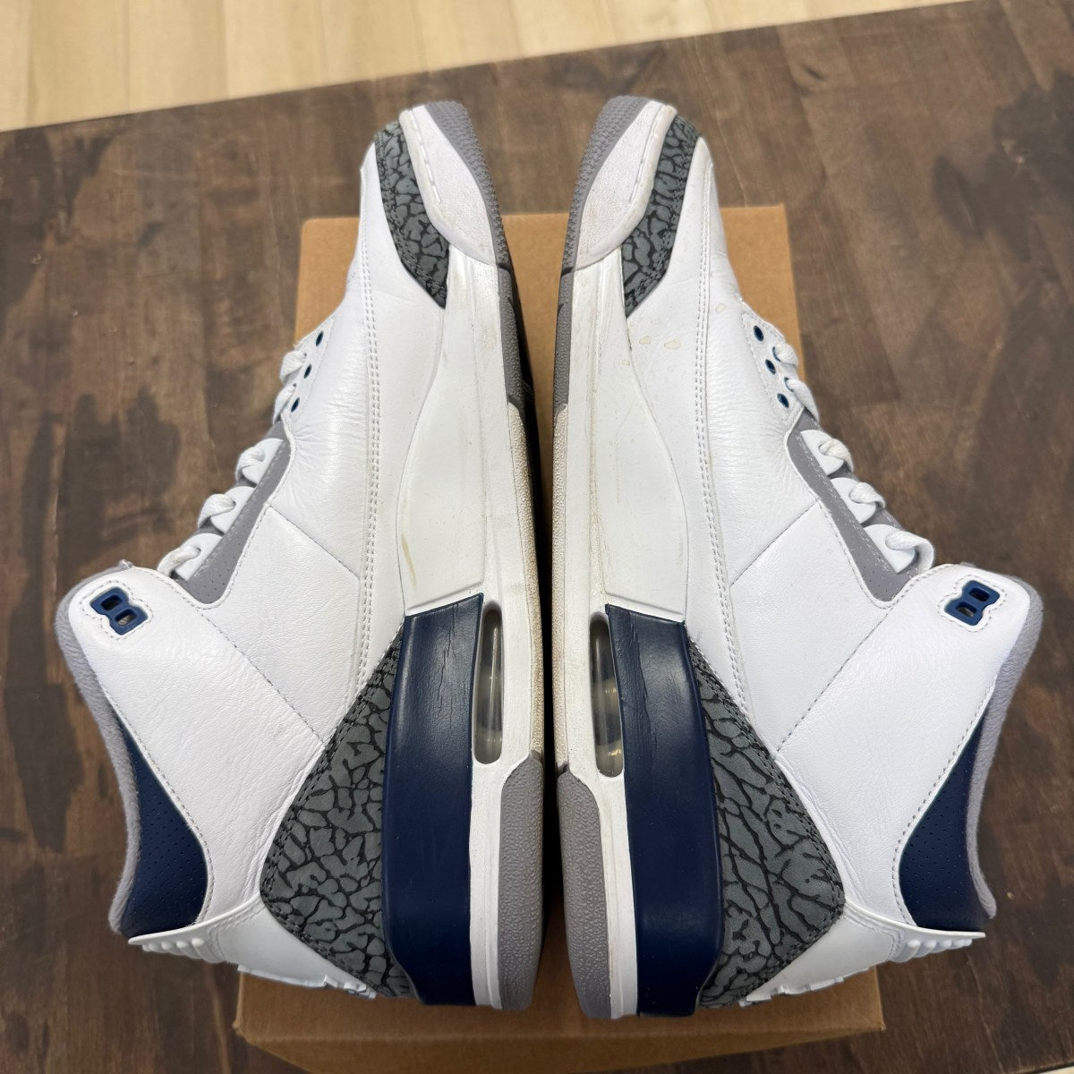 Jordan 3 Retro Midnight Navy Size 13 (Pre-Owned) - Image 5