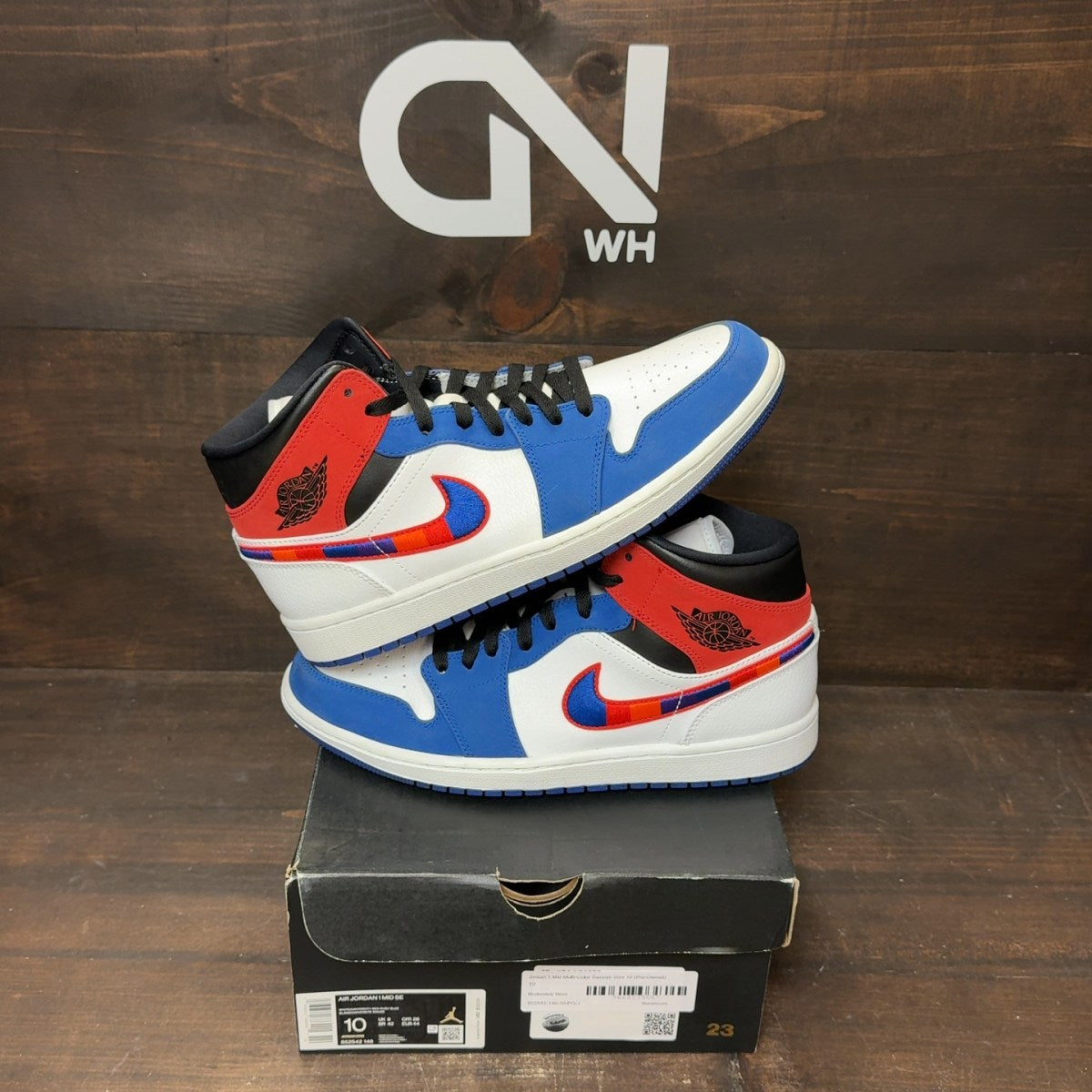 Jordan 1 Mid Multi-Color Swoosh - Image 1