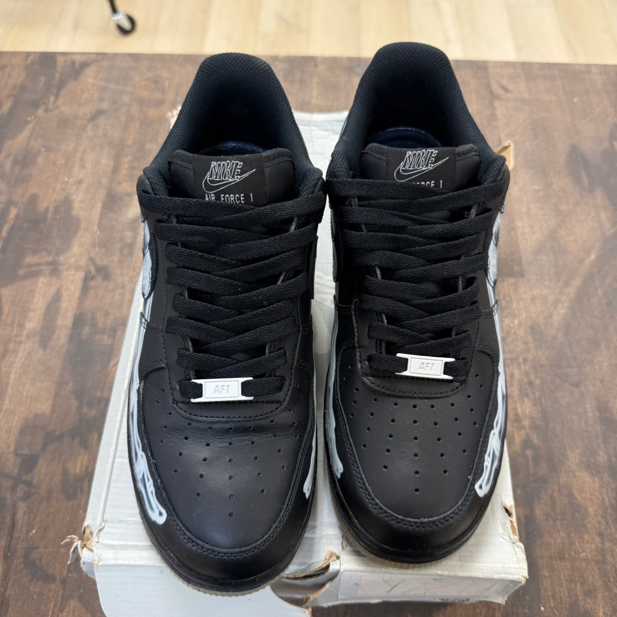 Nike Air Force 1 Low Black Skeleton Halloween (2019) - Image 2