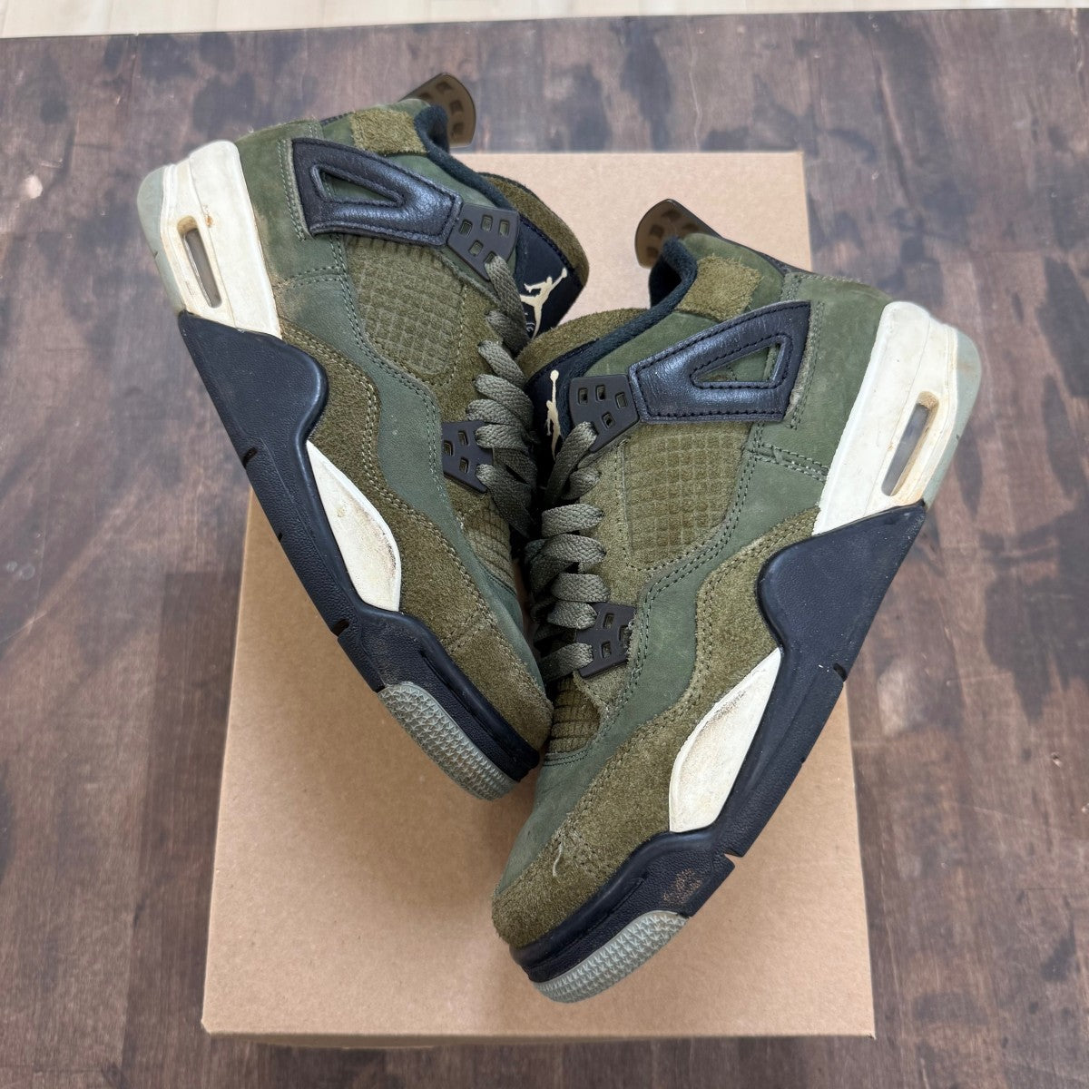 Jordan 4 Retro SE Craft Medium Olive (GS) Size 5.5Y (Pre-Owned) - Image 1