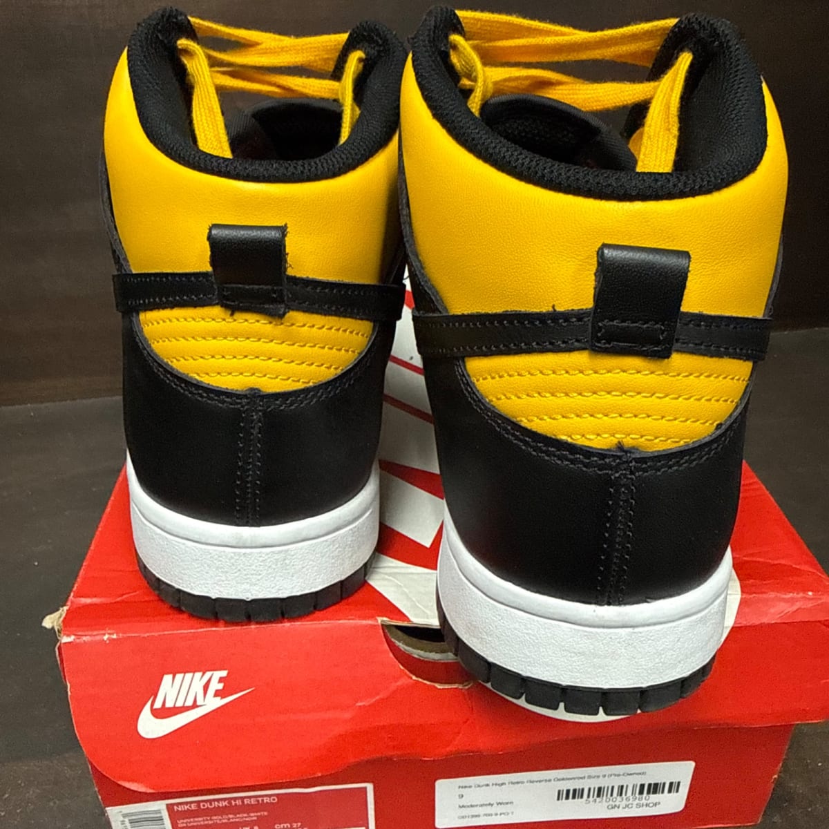 Nike Dunk High Retro Reverse Goldenrod Size 9 (Pre-Owned) - sole