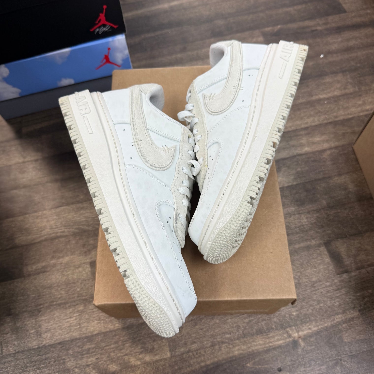 Summit White Light Bone Nike Air Force 1 Luxe (USED, No Box)
