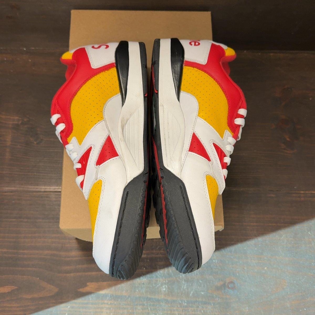 Nike Cross Trainer Low Supreme White Yellow Red Size 13 (Pre-Owned) - aux