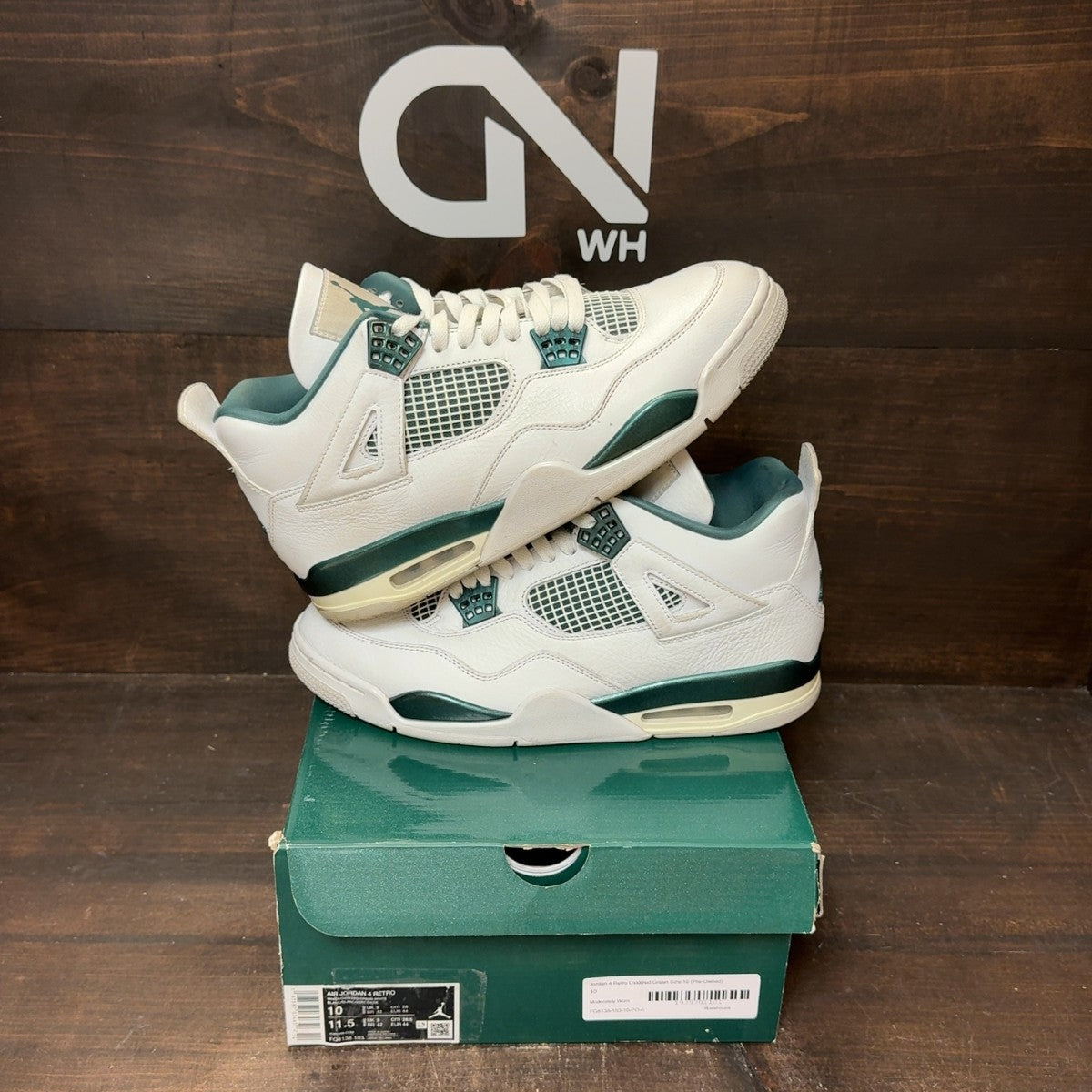 Jordan 4 Retro Oxidized Green Size 10 (Pre-Owned) - front