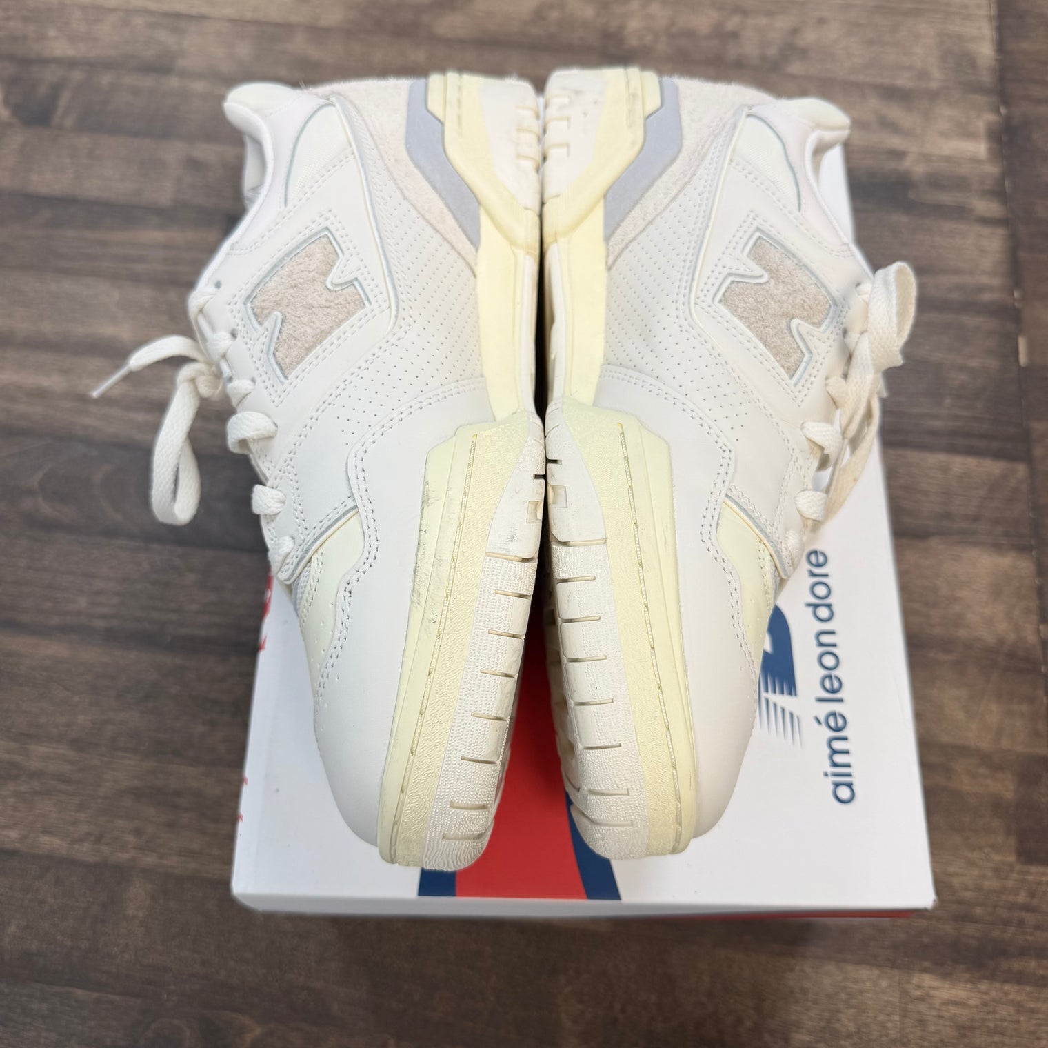 Aime Leon Dore White Leather New Balance 550 (USED)