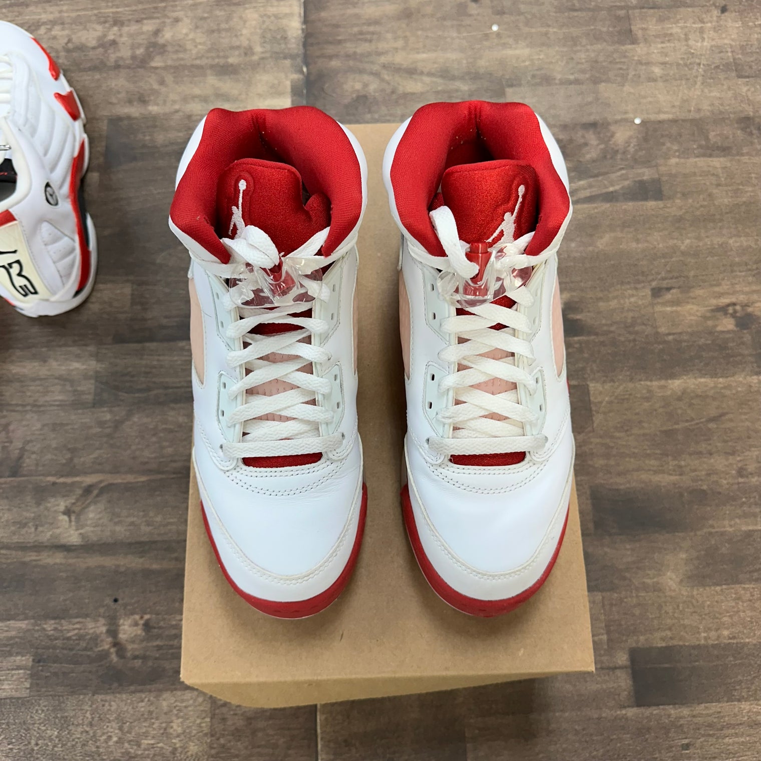 (W) White Pink Red Jordan 5 Retro (USED, No Box)