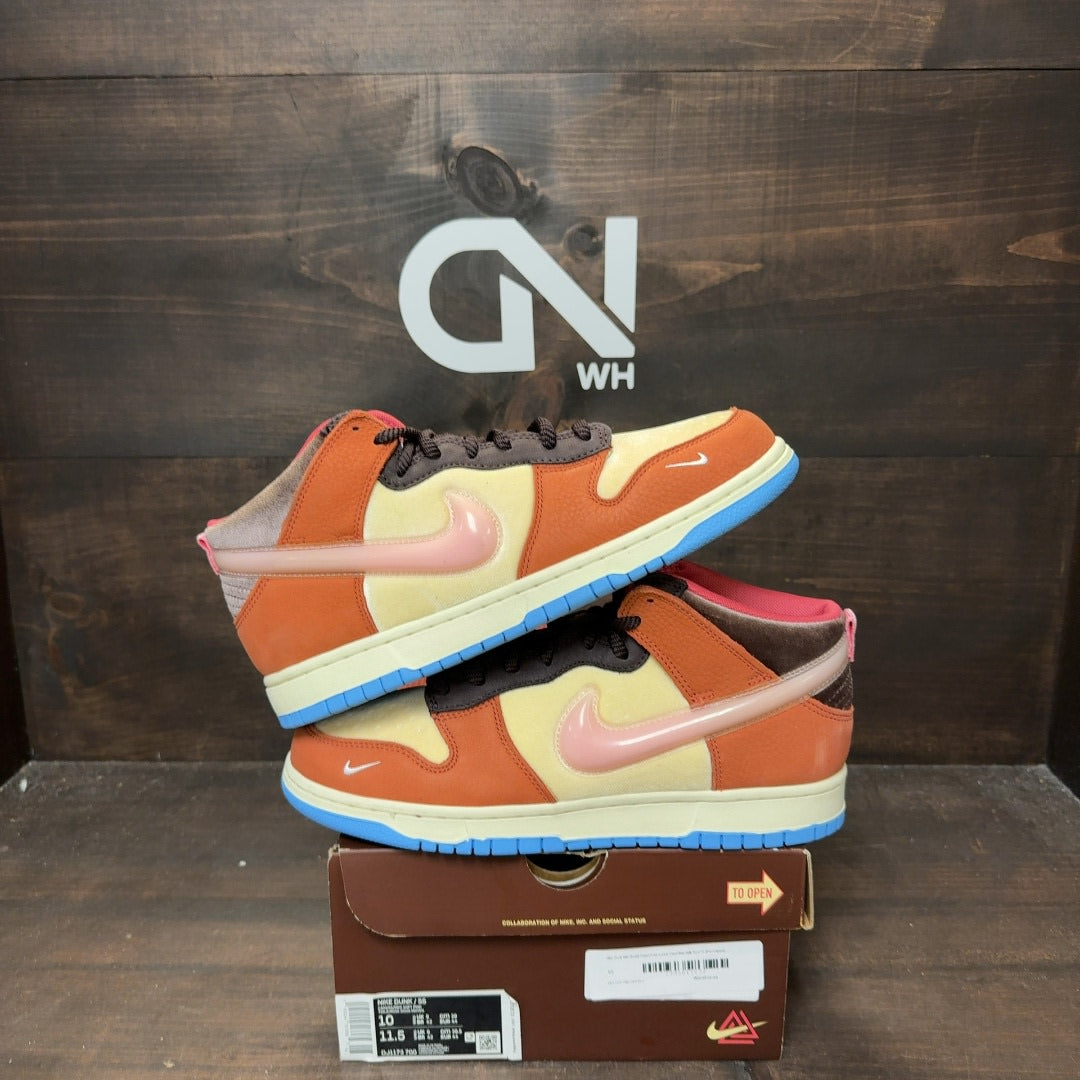 Nike Dunk Mid Social Status Free Lunch Chocolate Milk - Image 1