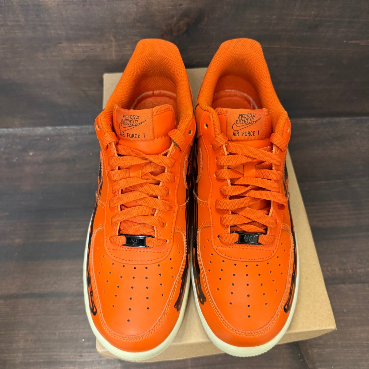 Nike Air Force 1 Low Orange Skeleton Halloween (2020) Size 9.5 (Pre-Owned) - Image 2