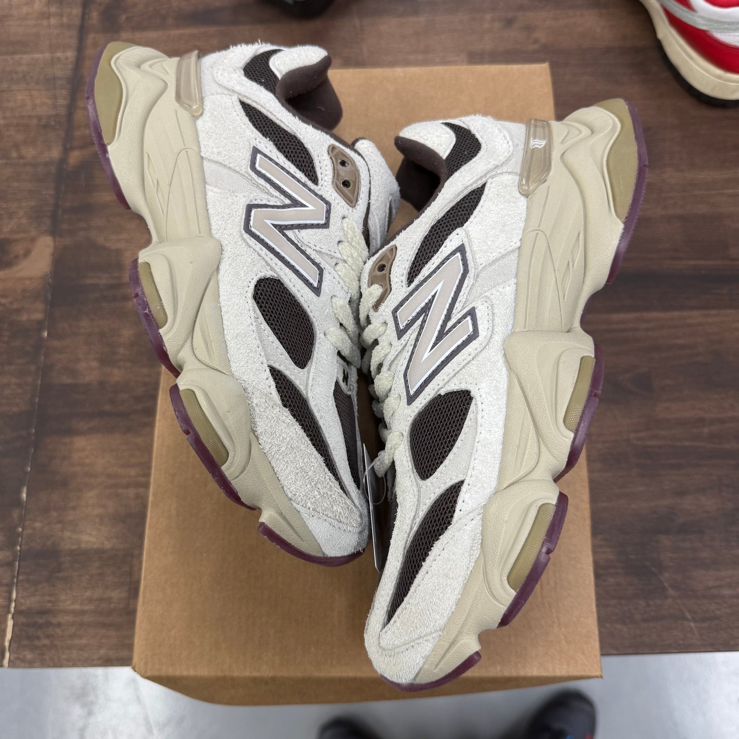 New Balance 9060 Sydney McLaughlin-Levrone Linen Black Coffee (US 7) (Lightly Worn, No Box)