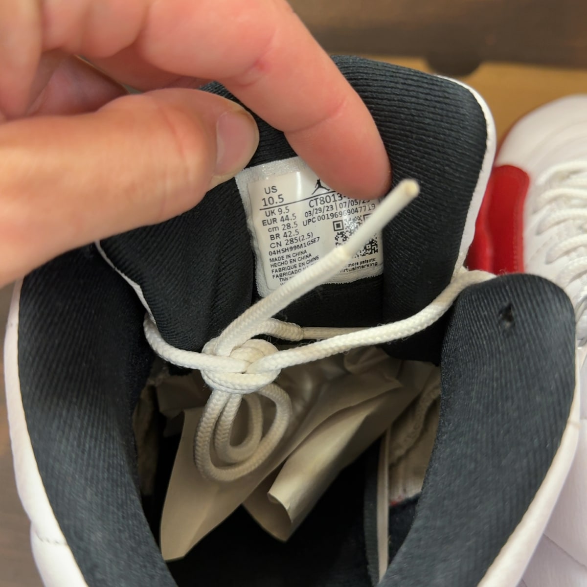 Jordan 12 Retro Cherry (2023) Size 10.5 (Pre-Owned) - Image 7