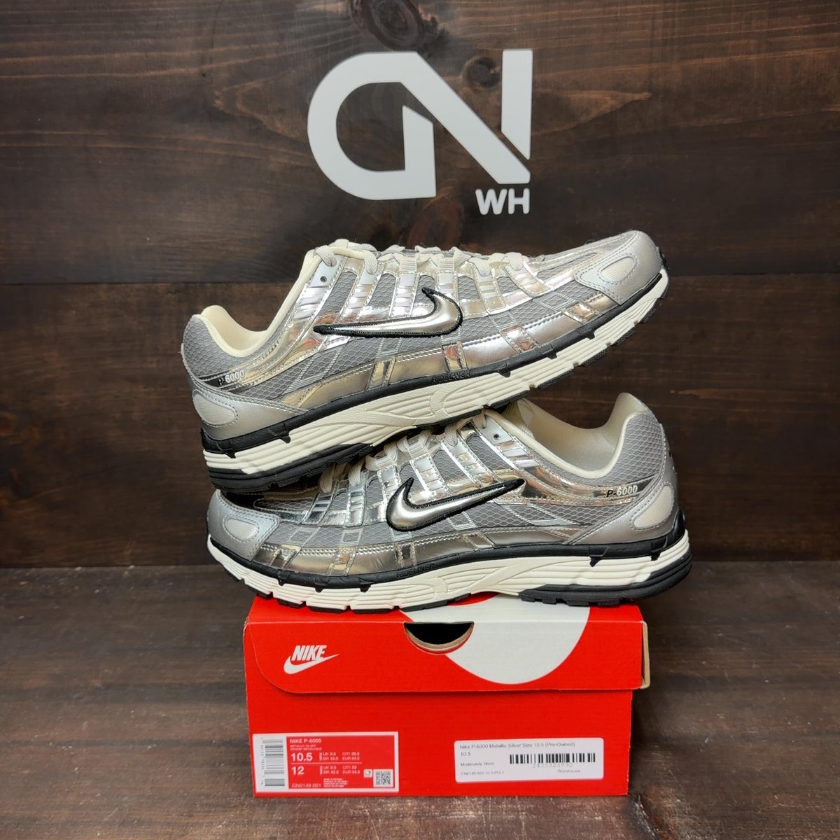 Nike P-6000 Metallic Silver Size 10.5 (Pre-Owned) - front