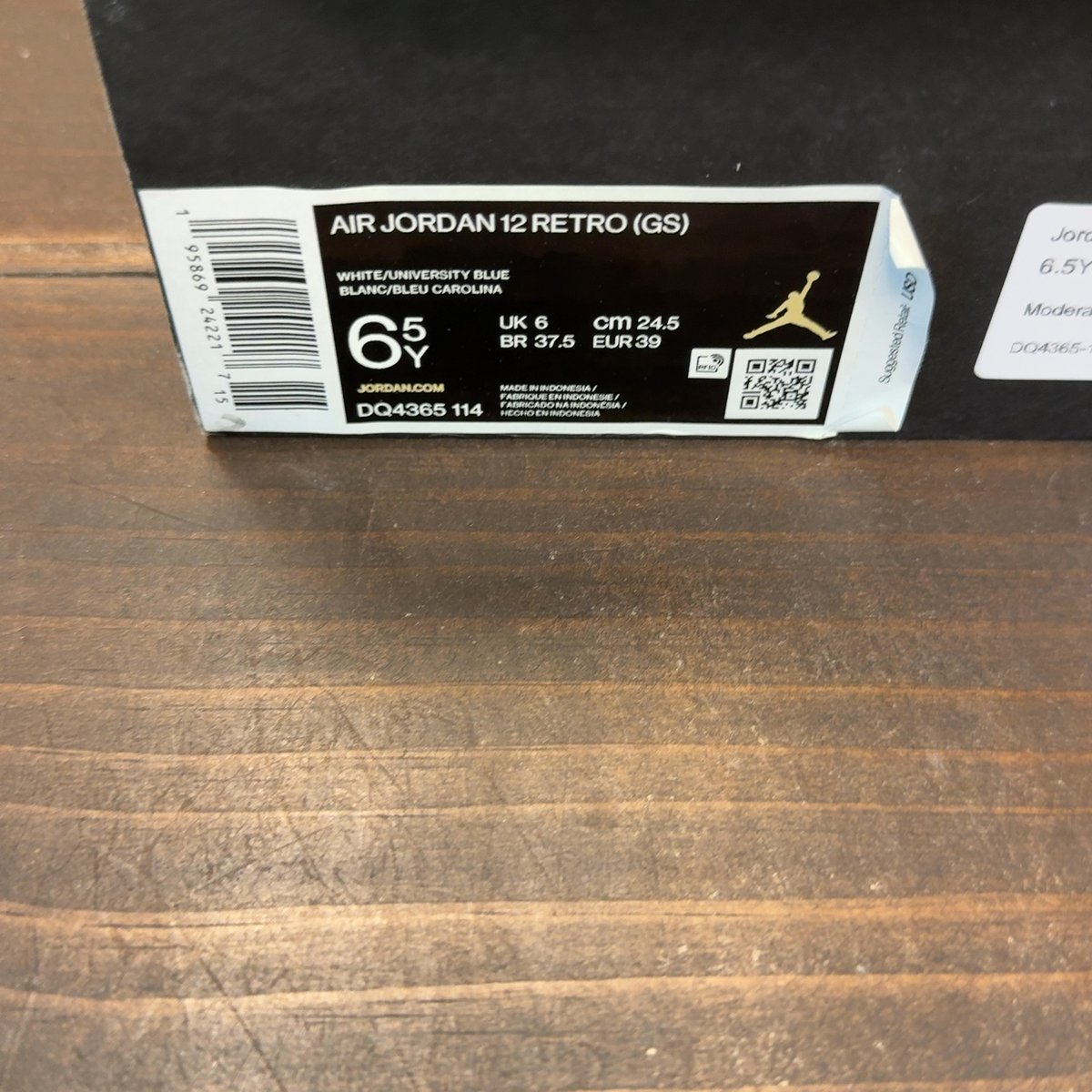 Jordan 12 Retro Emoji (GS) Size 6.5Y (Pre-Owned) - aux