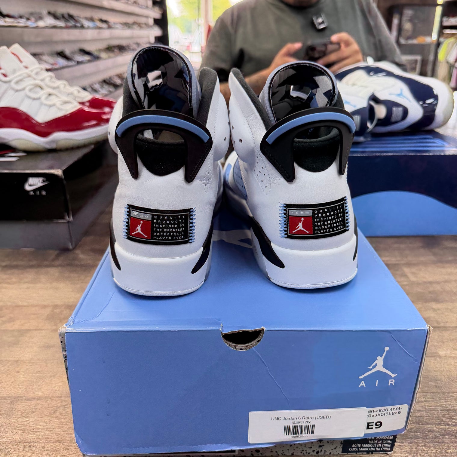 UNC Home Jordan 6 Retro (USED)