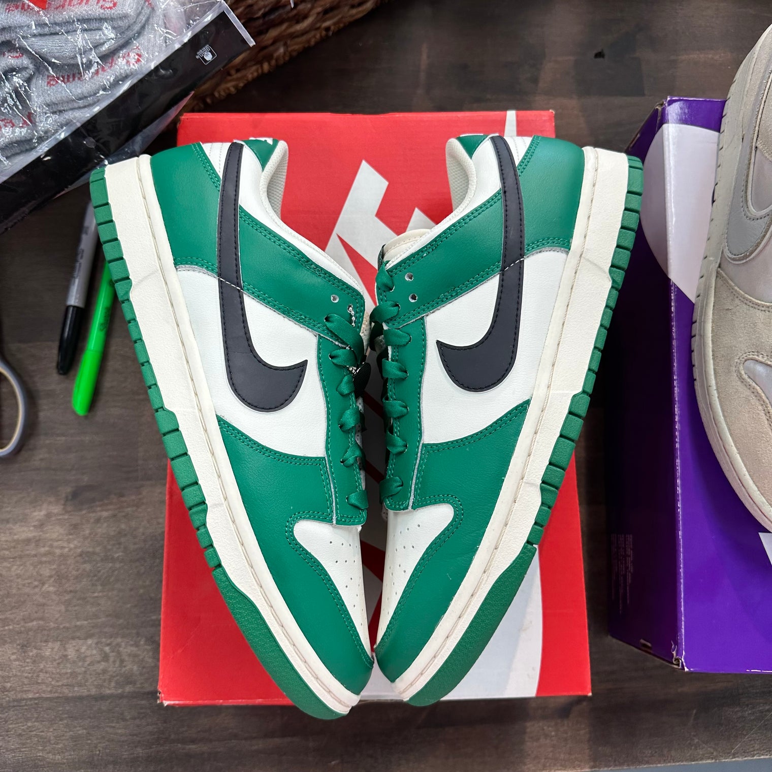 Lottery Pack Malachite Green Dunk Low (Lightly Worn)