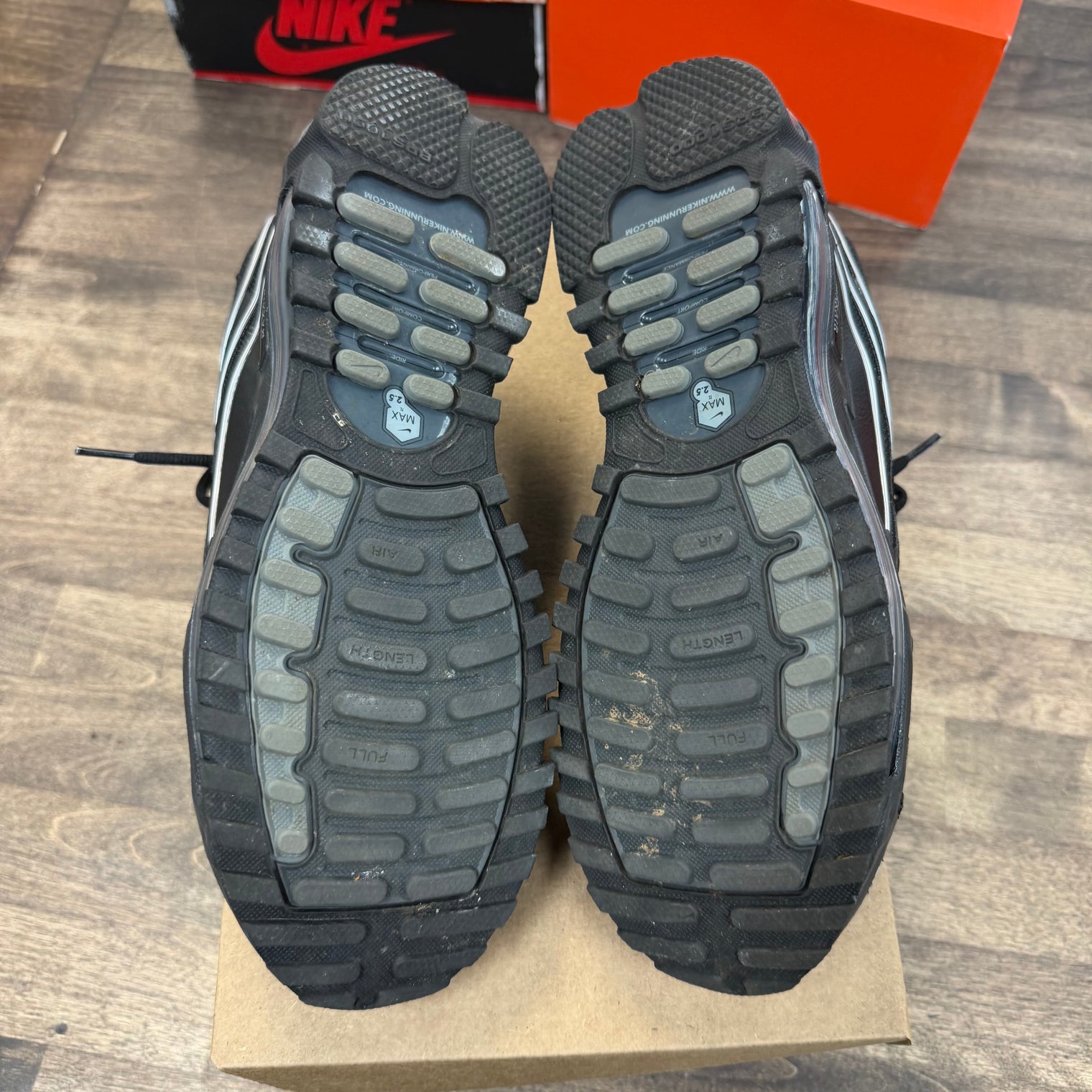 Nike Air Max TL 2.5 Black Metallic Silver (US 10) (USED, No Box)