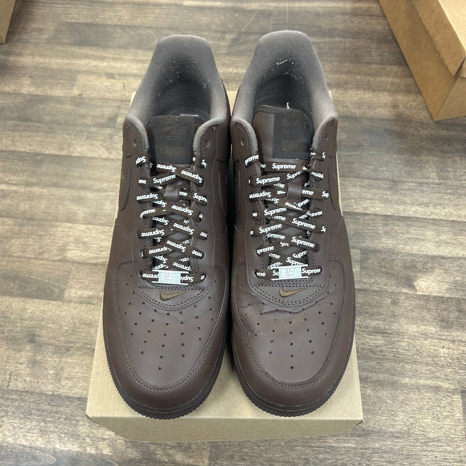 Baroque Brown Supreme Air Force 1 Low (USED, No Box)