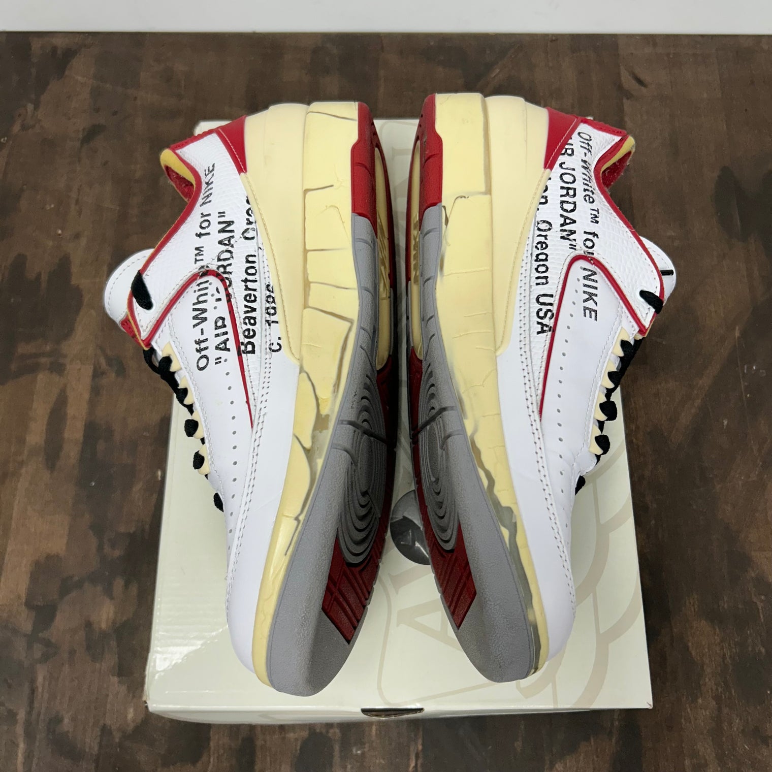 Off-White x Air Jordan 2 Low SP White Red (Used, No Insoles)