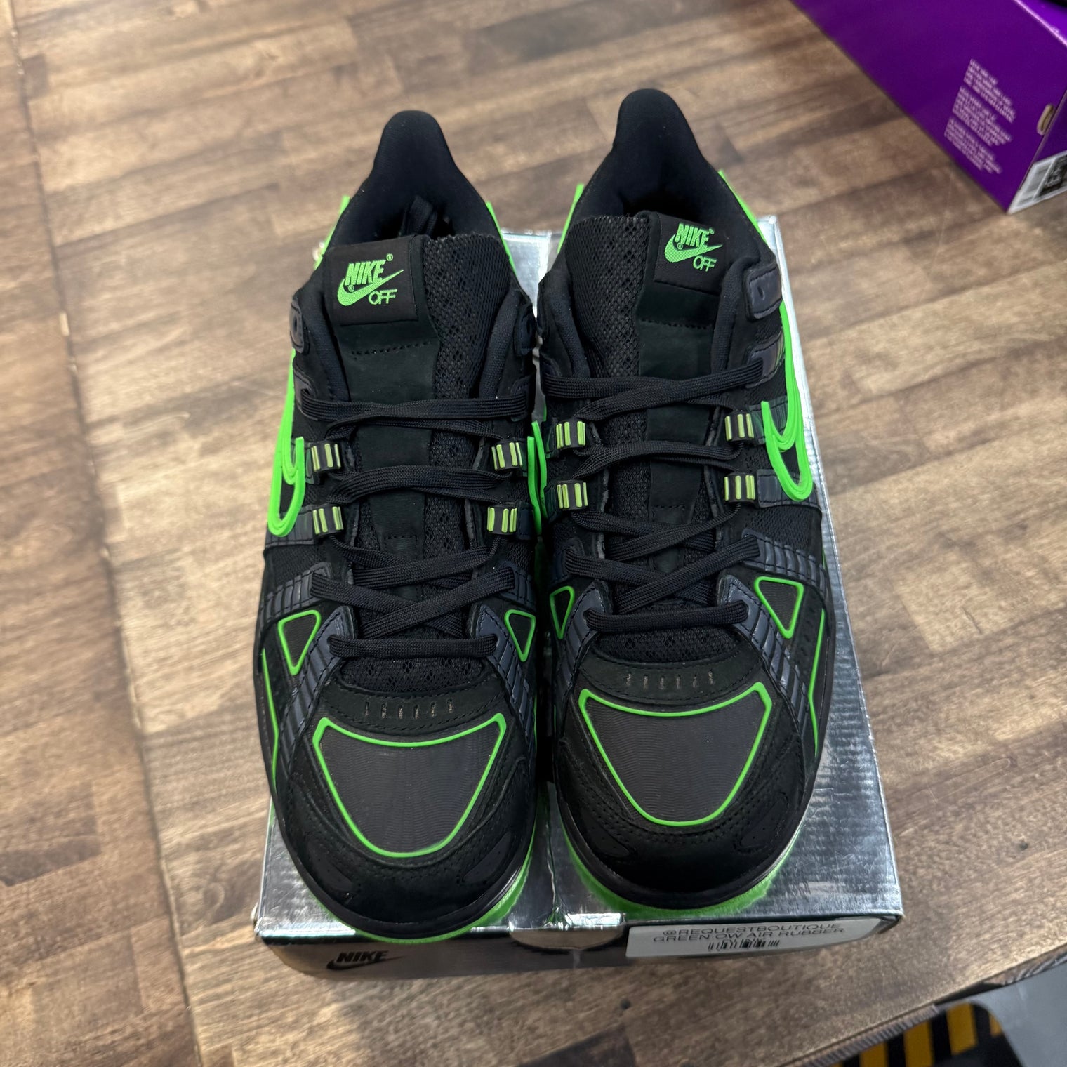 Off-White Green Strike Nike Air Rubber Dunk (Lightly Worn)