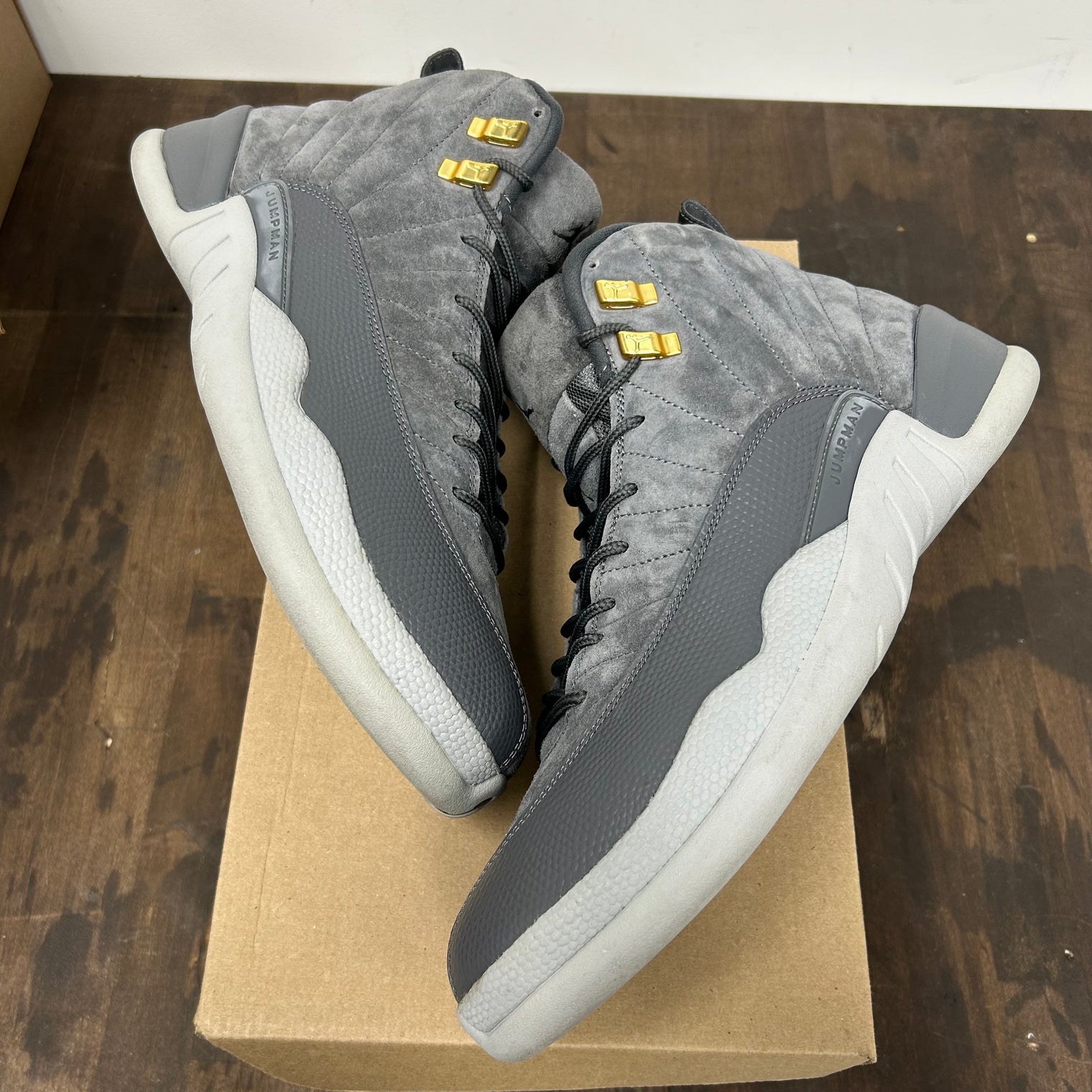 Dark Grey Jordan 12 (Used, No Box)