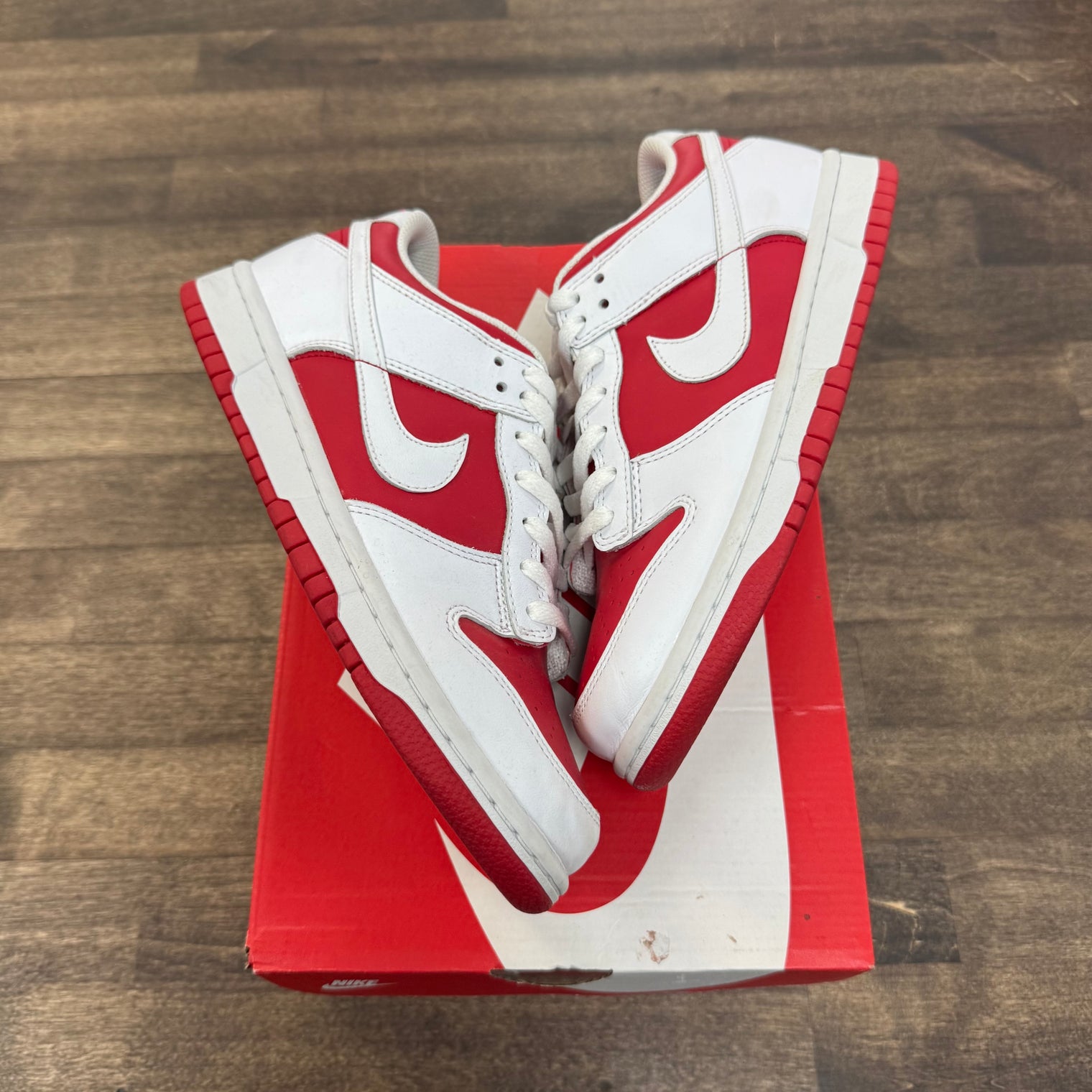 Championship Red Nike Dunk Low (USED)
