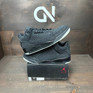 Jordan 3 Retro Flyknit Black Size 11.5 (Pre-Owned)