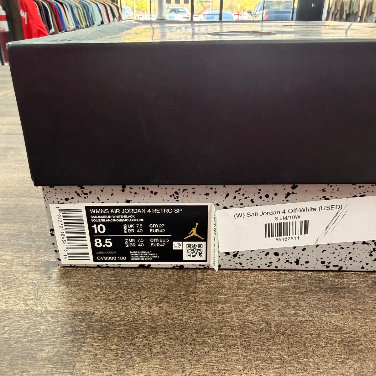 Jordan 4 Retro Off-White Sail (Women's) - Image 6