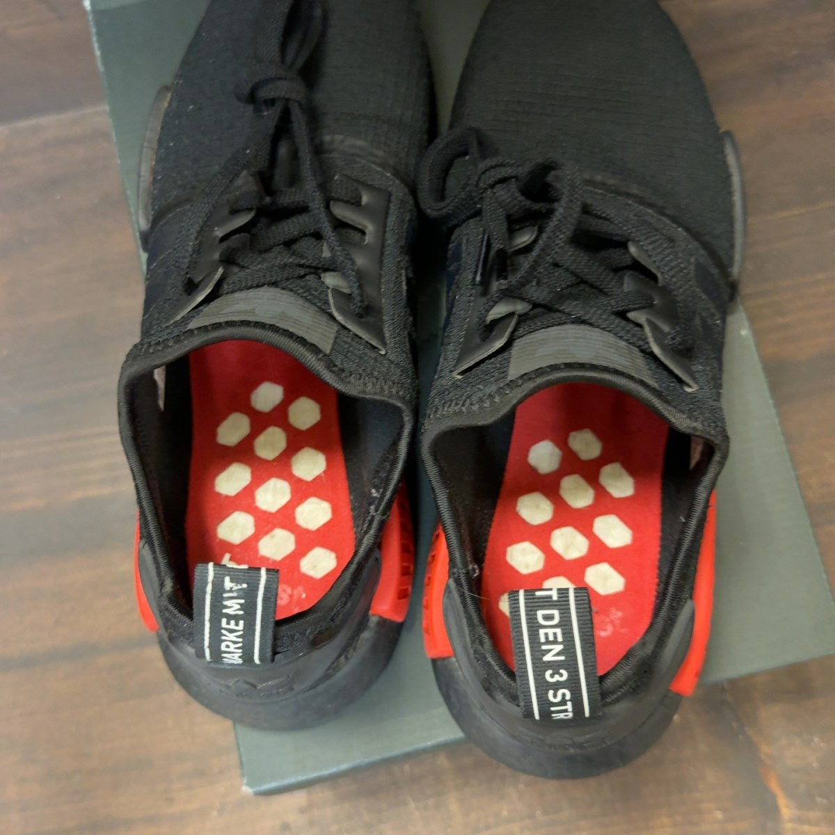 adidas NMD R1 Core Black Lush Red - Image 5