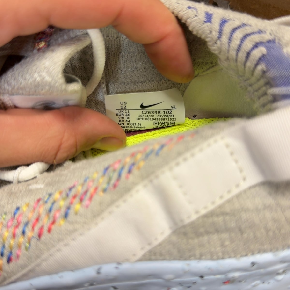 Nike Space Hippie 04 Grey Rainbow Size 12 (Pre-Owned) - Image 7