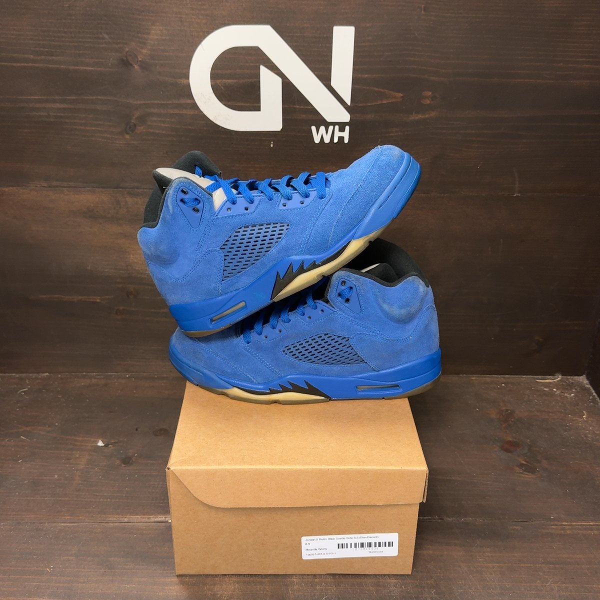 Jordan 5 Retro Blue Suede Size 8.5 (Pre-Owned) - front