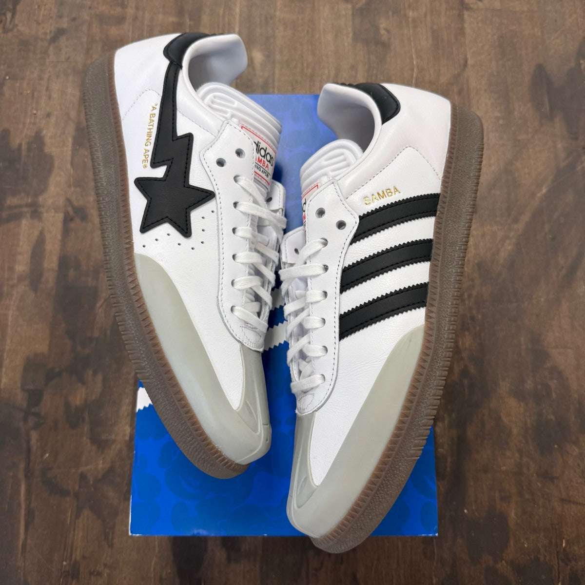 adidas Samba Bape White Black Gum - Image 1