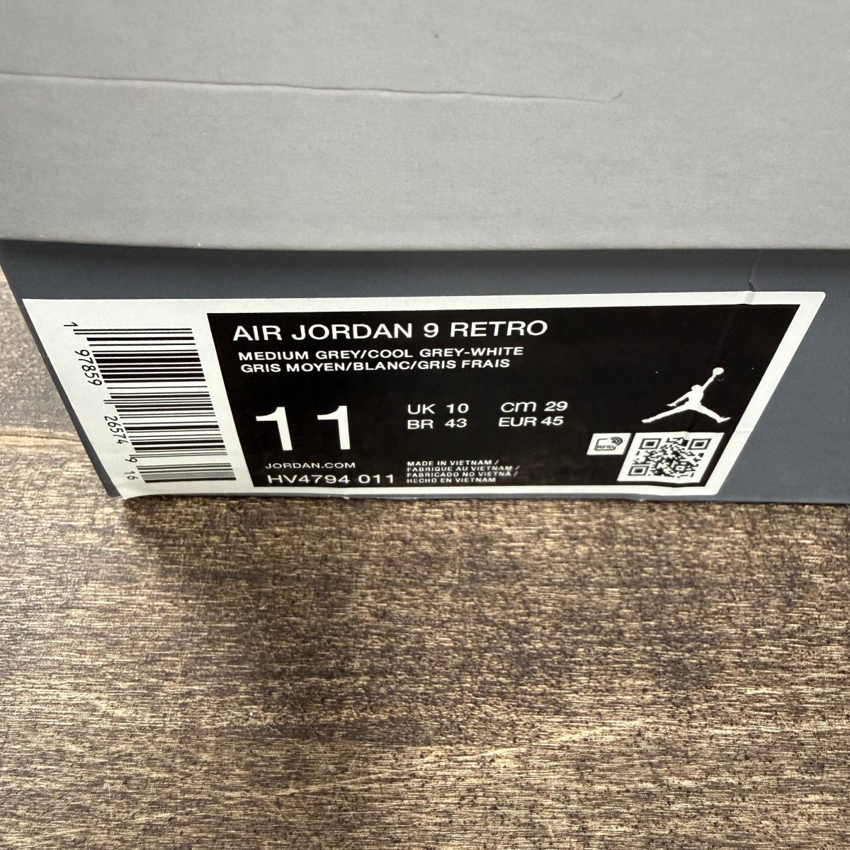 Jordan 9 Retro Cool Grey (2025) Size 11 (Pre-Owned) - Image 6