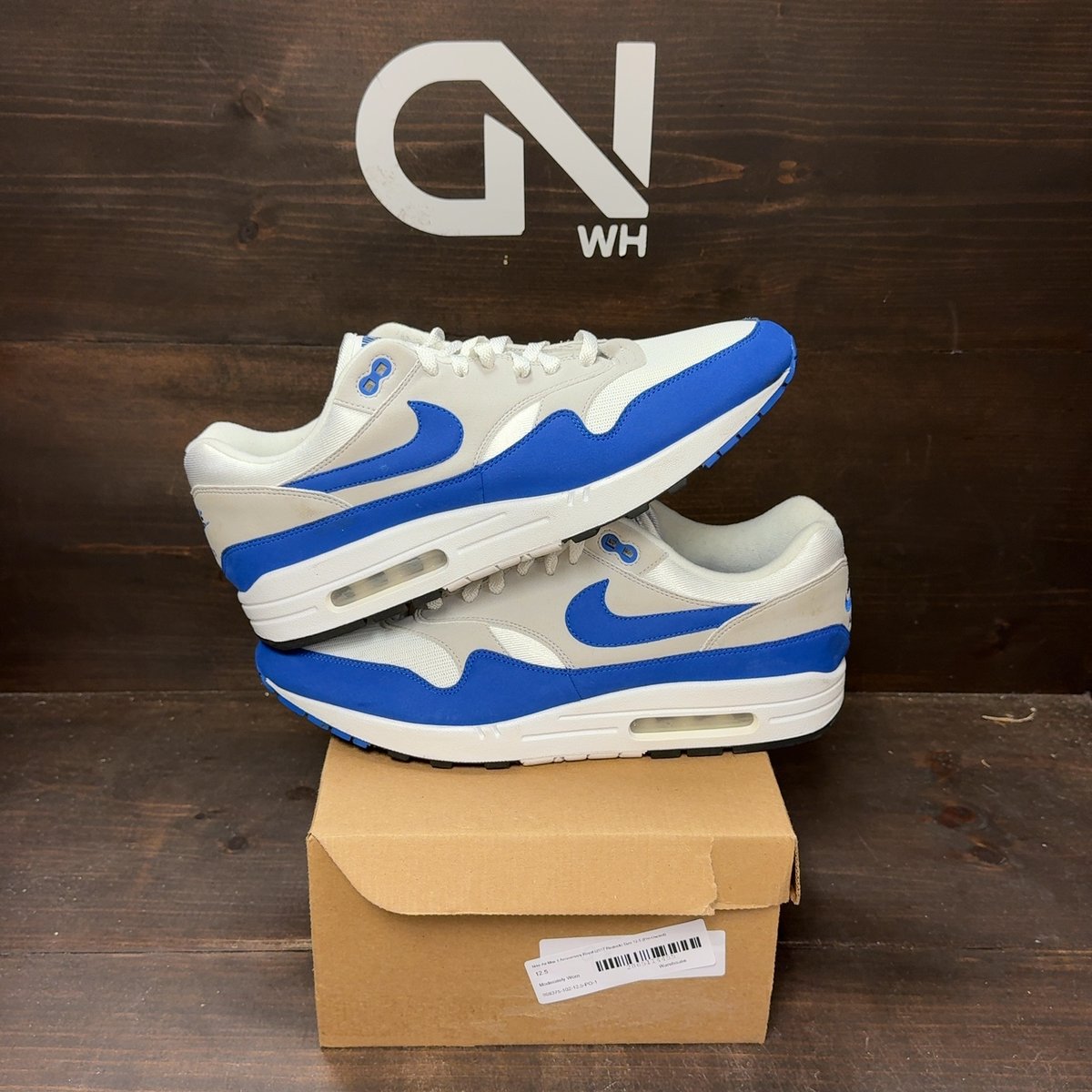 Nike Air Max 1 Anniversary Royal (2017 Restock) Size 12.5 (Pre-Owned) - front
