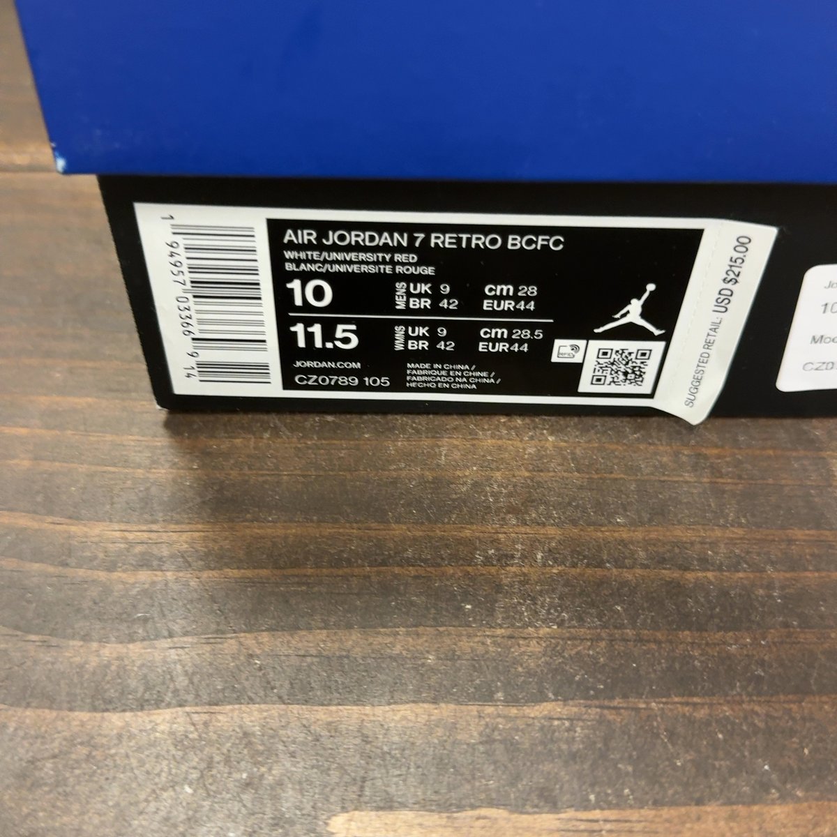 Jordan 7 Retro BCFC Paris Saint-Germain PSG (2021) Size 10 (Pre-Owned) - aux