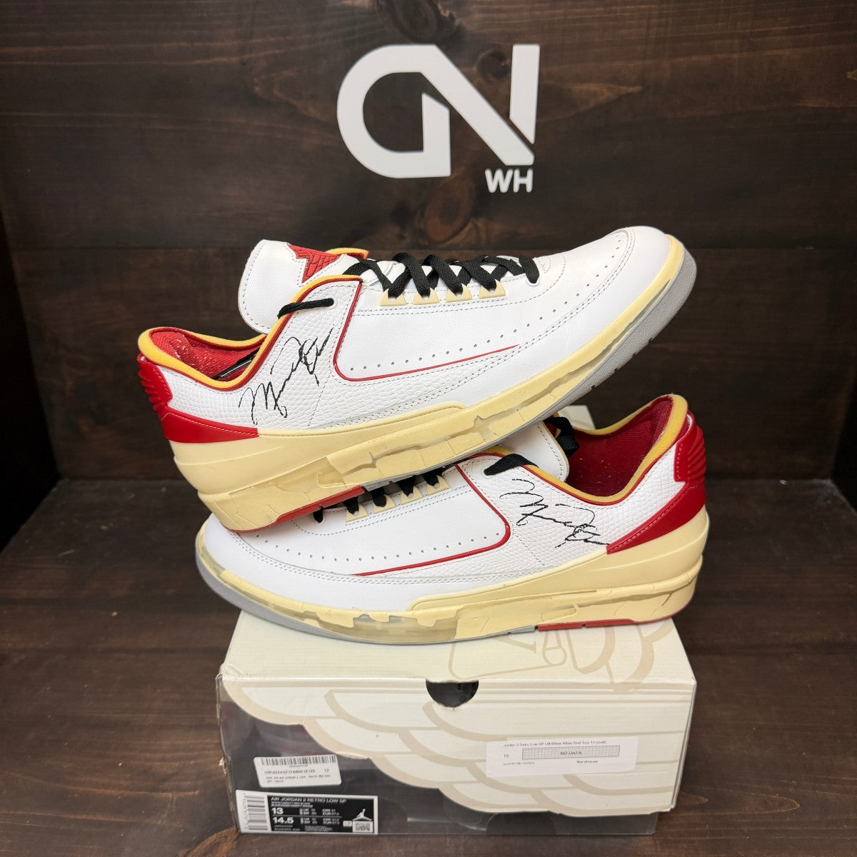 Jordan 2 Retro Low SP Off-White White Red - Image 1